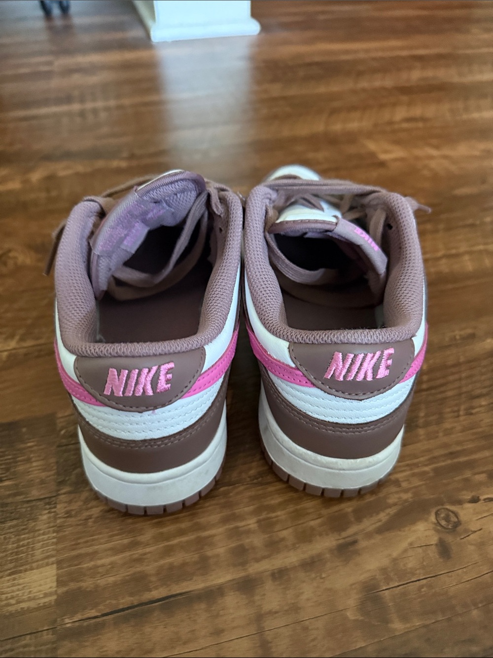 Nike Dunks in Brown, White and Pink - Picture 3 of 3